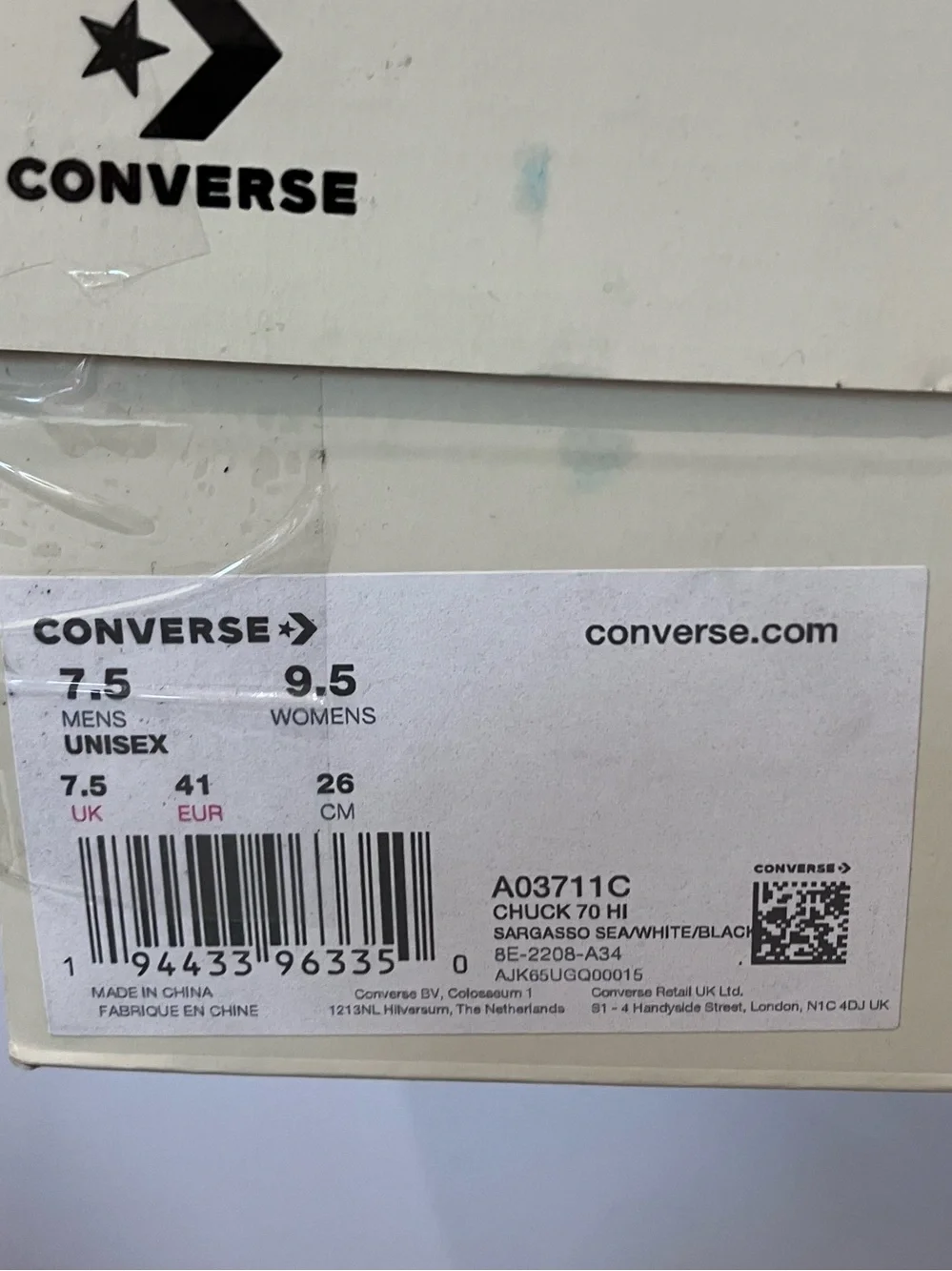 Converse Chuck Taylor All Star 70 Hi Stussy 8-Ball